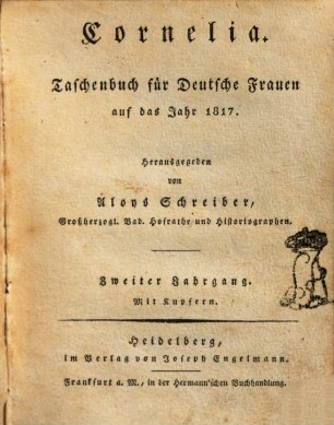 Cornelia : Taschenbuch für deutsche Frauen. 1817 = Jg. 2