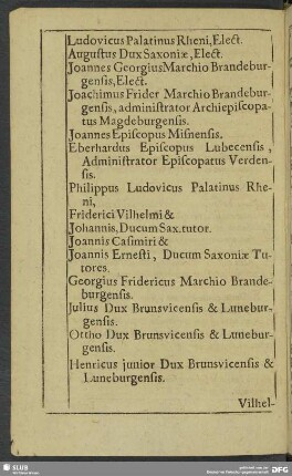 Ludovicus Palatinus Rheni, Elect. - Senatus Northeimensis