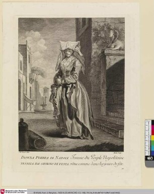 Femme du Peuple Napolitaine vêtue comme dans les jours de fête