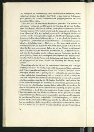 Vorbemerkung: Der Begriff der literarischen Fiktion