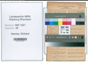 Entnazifizierung Richard Hennes , geb. 06.02.1898 (Kaufm.angest.)