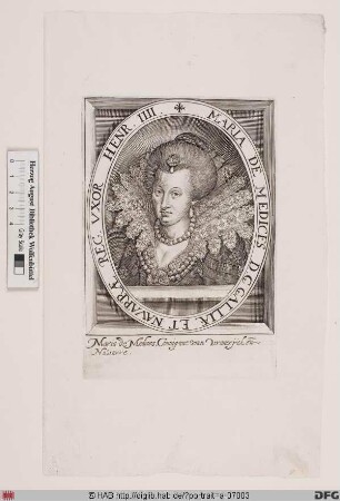 Bildnis Maria von Medici (Marie de Médicis), Königin von Frankreich und Navarra, geb. Prinzessin von Toscana