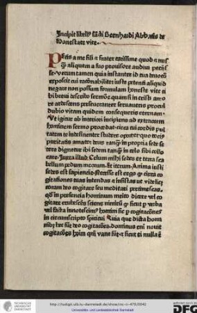 Incipit libellus sancti Bernhardi abbatis de honestate vite.