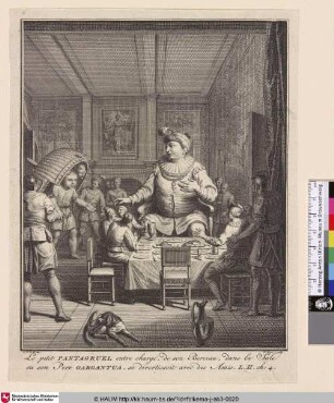 Le petit Pantagruel entre chargé, de son Berceau