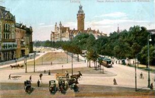 Leipzig: Neues Rathaus mit Rossplatz und Promenade [81]