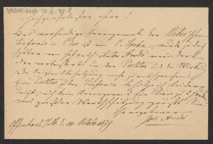 Brief an Friedrich Wilhelm Jähns : 14.10.1879