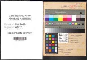 Entnazifizierung Wilhelm Breidenbach , geb. 21.12.1902 (Bruchmeister)
