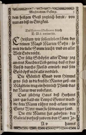 Weyhnachten-Gesänge