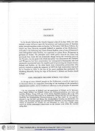 Chapter IV. Progress