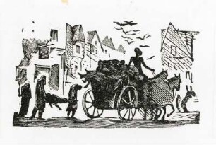 Das Gelage während der Pest. Holzstich von Alexej Krawtschenko. Ausgabe zum 100. Geburtstag des Dichters Alexander Puschkin. Staatsverlag für schöne Literatur, Moskau 1936