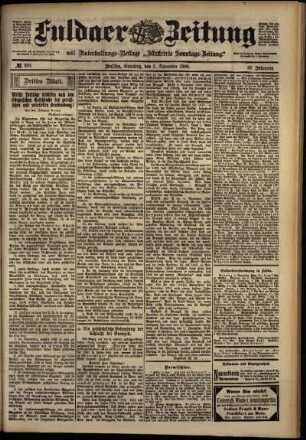 Dritte Ausgabe vom Samstag, den 03. November 1900.