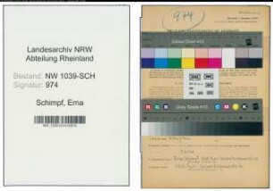 Entnazifizierung Erna Schimpf , geb. 26.02.0000 (Bankangestellte)