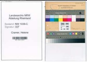 Entnazifizierung Helene Cramer , geb. 02.08.1910 (Lehrerin)