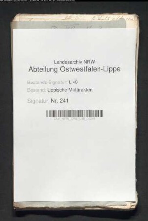 Fahndung nach desertierten hessen-kasselscher und anderer Soldaten vornehmlich lipp. Herkunft und deren Auslieferung - Einzelfälle
