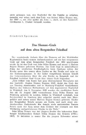 Das Sloman-Grab auf dem alten Bergstedter Friedhof