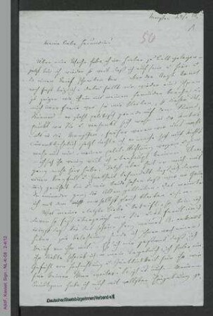 Brief von Louise Otto-Peters an eine Freundin