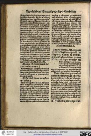 Incipit omelia XI, in qua interpretatur tertium capitulum ab illa parte: et veni ad transmigrationem usque ad illam partem: et facta est....
