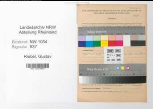 Entnazifizierung Gustav Riebel , geb. 13.03.1896 (Generalmajor)