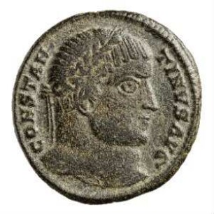 Münze, Follis, Aes 3, 325 - 326 n. Chr.