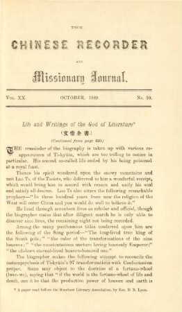 No. 10. October, 1889