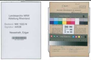 Entnazifizierung Edgar Nesselrath , geb. 29.06.1912 (Lehrer)