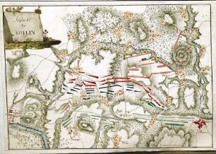 WHK 24 Deutscher Siebenjähriger Krieg 1756-1763: Plan der Schlacht bei Kolin, 18. Juni 1757