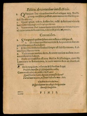 Ethicae, de virtutibus intellectivis.
