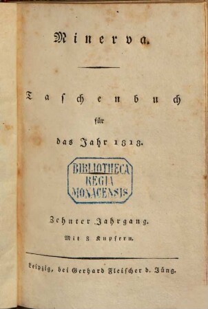 Minerva : Taschenbuch. 1818 = Jg. 10