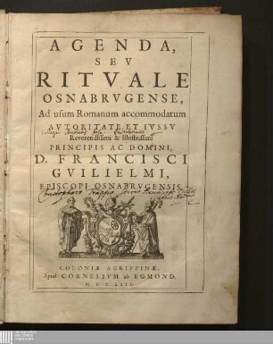 Agenda, Sev Ritvale Osnabrvgense : Ad usum Romanum accommodatum
