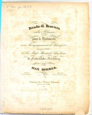 Rondo di bravura (alla Polacca) : pour le violoncelle avec accompagnement de pianoforte ; oeuv. 23