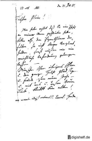 29: Brief von Caroline Herder an Johann Wilhelm Ludwig Gleim : Carolina (genannt Caroline) Maria Herder