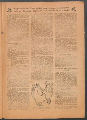 Proyecto del Dr. Aráoz Alfaro para la creación de la Dirección de Eugénica, Protección y Asistencia de la Infancia.