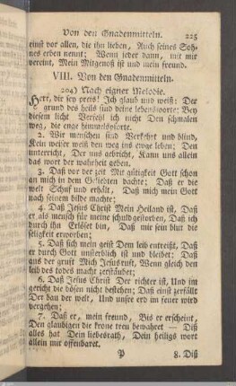 VIII. Von den Gnadenmitteln.