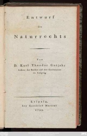 Entwurf des Naturrechts