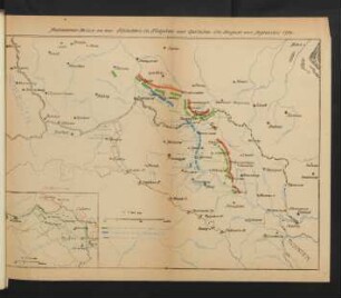 Aufmarsch-Skizze zu den Schlachten in Südpolen und Galizien im August und September 1914