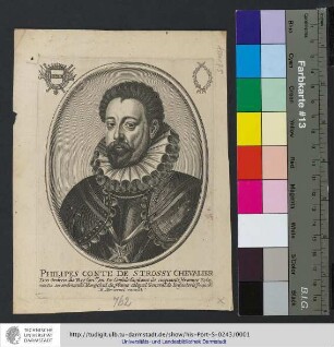Philipes Conte De Strossy, Chevalier Des Ordres du Roy, Con[seil]er en Ses Conseils, Capitaine de cinquante Hommes DArmes De ses ordonances, Mareschal de France, colonel General de l'infanterie Francoise