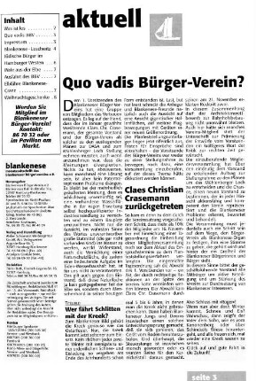 Quo vadis Bürger-Verein?