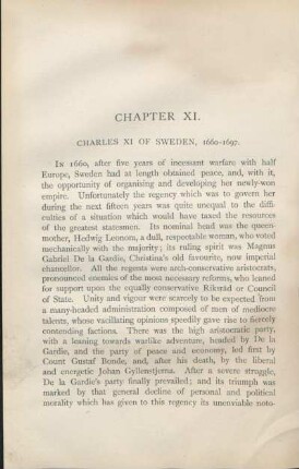 Chapter XI. Charles XI Of Sweden, 1660-1697.