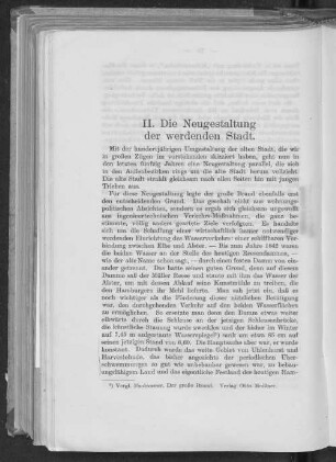 II. Die Neugestaltung der werdenden Stadt.