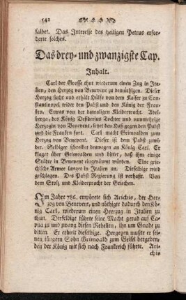 Das drey- und zwanzigste Capitel.
