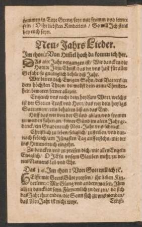 Das 16. Jm thon: Von Gott will ich [et]c.