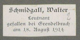Schmidgall, Walther