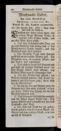 20-42, Weyhnacht-Lieder
