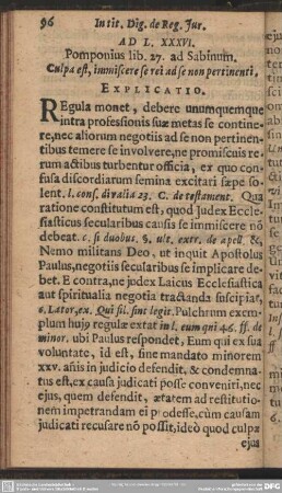 Ad L.XXXVI. Pomponius lib. 27. ad Sabinum
