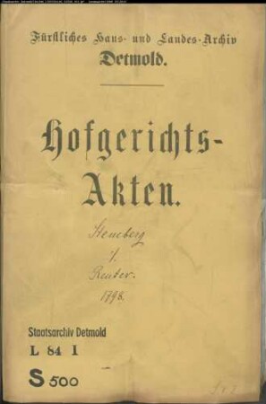 Steneberg, Bürgermeister in Lage gegen Johann Henrich Reuter in Lage - Beleidigung