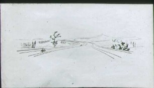 Bundesautobahn Walldorf-Weinsberg, Perspektive bei Balzfeld (Zeichnung)
