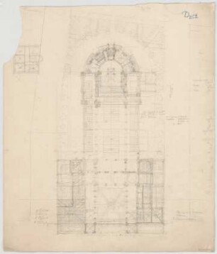 Thiersch, August ; München - Schwabing; Kath. Pfarrkirche St. Ursula - Grundriss
