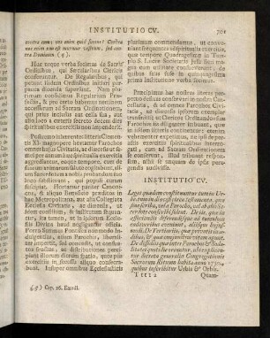 701-760, Institutio CV.