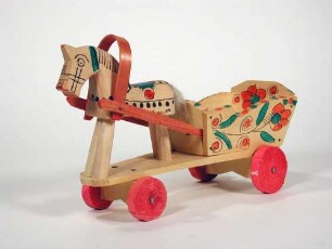 Fahrspiel, Pferd mit Wagen