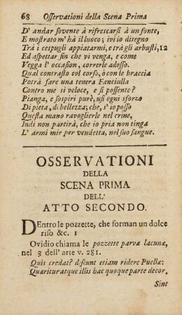 Osservazioni Della Scena Prima Dell' Atto Secondo
